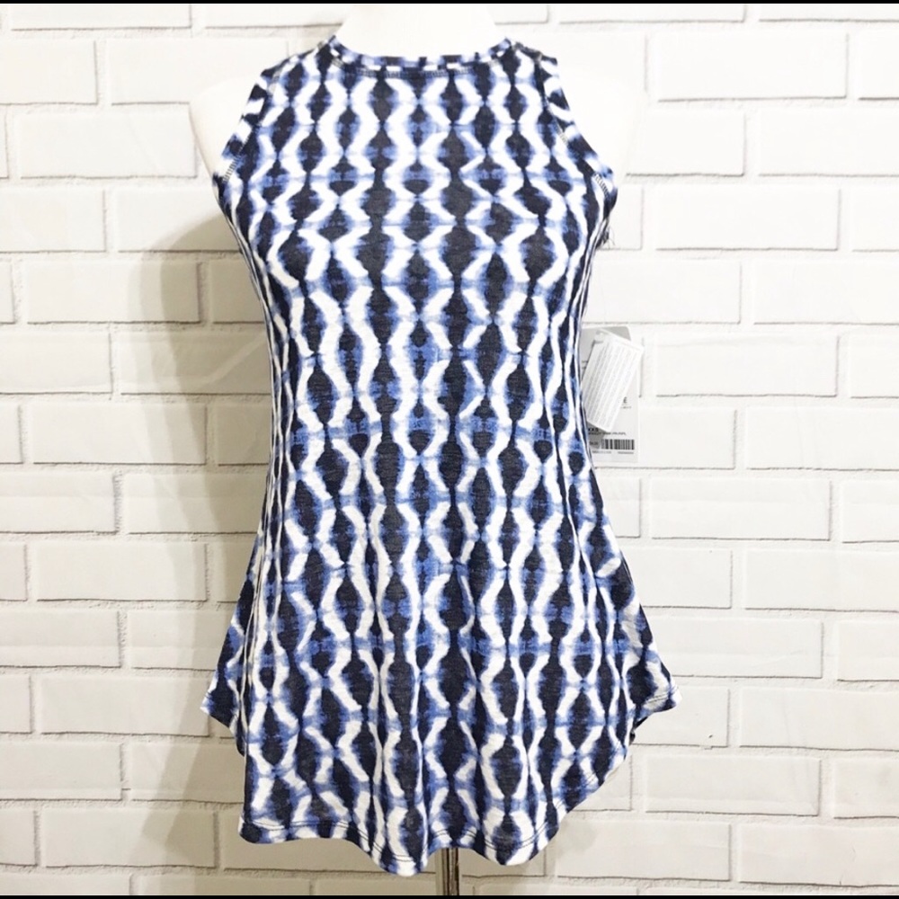 3/ $25 NWT Athleta Breezy Tank Blue & White XXS